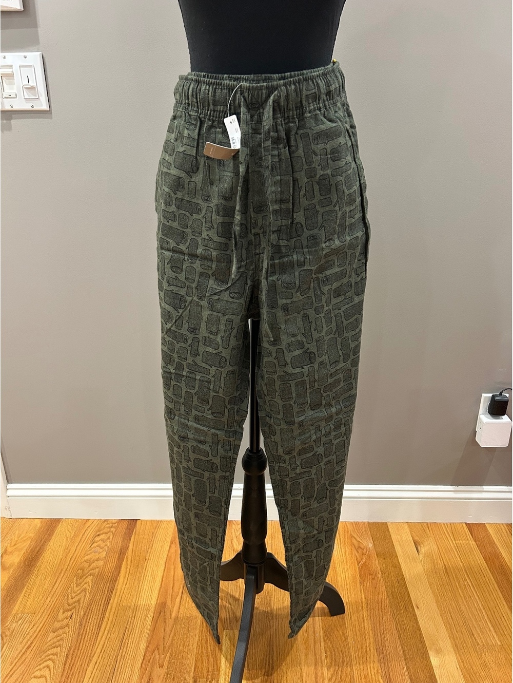 NWT J.Crew Men's Flannel Pajama Pant in Log Party MEDIUM K1272 Ponderosa Pine